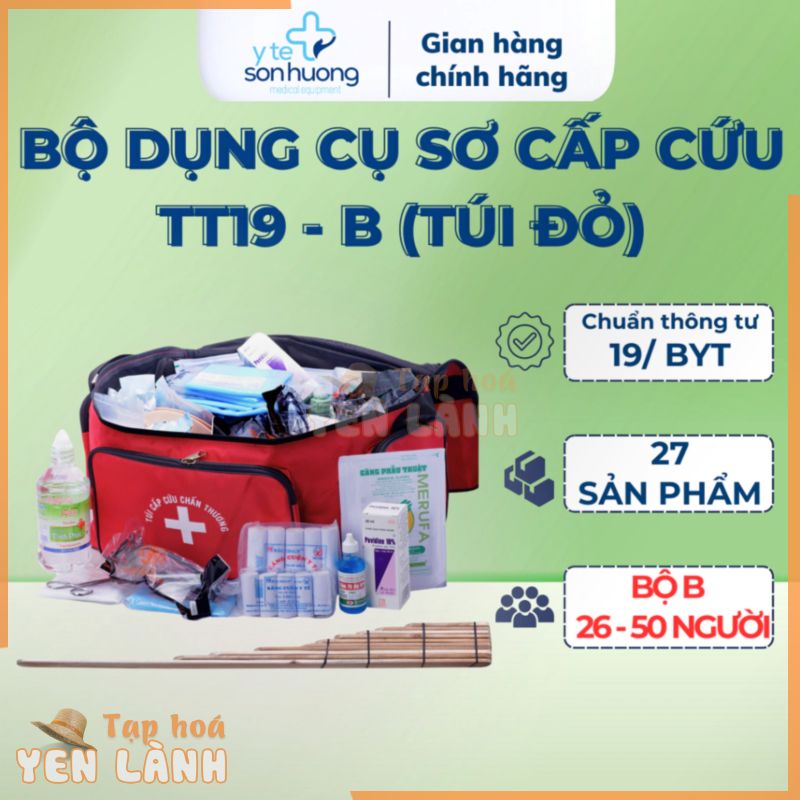 Túi sơ cấp cứu loại B,túi cứu thương y tế theo thông tư 19