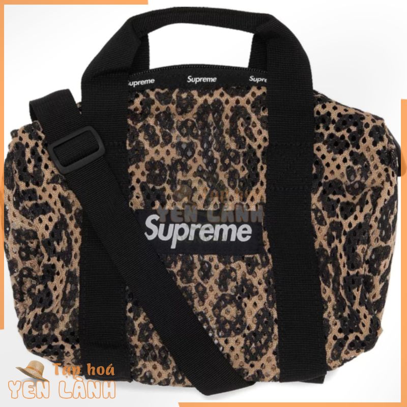 [HÀNG CHÍNH HÃNG] Túi Supreme Mesh Mini Duffle Bag Leopard Print SS23