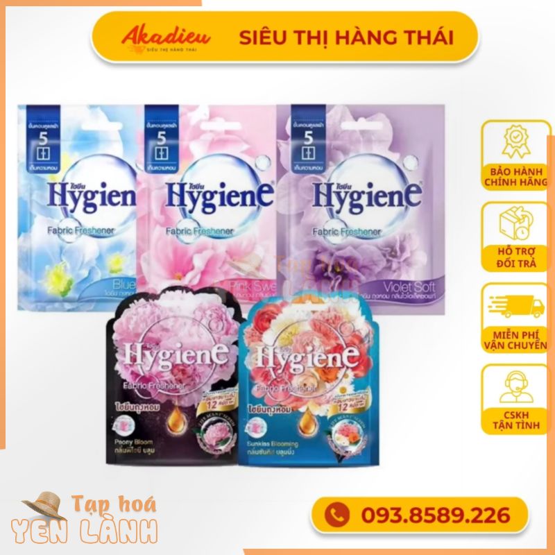 Túi Thơm Hygiene nội địa Thái Lan hương hoa treo tủ quần áo treo xe thơm phòng loại bỏ ẩm mốc