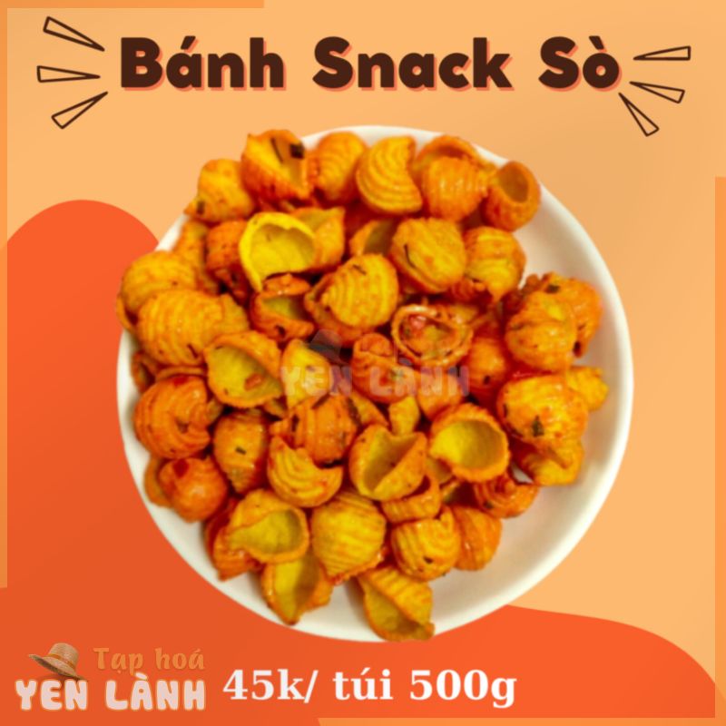 TÚI 500g Bánh snack sò hành ĐẶC BIỆT thơm ngon