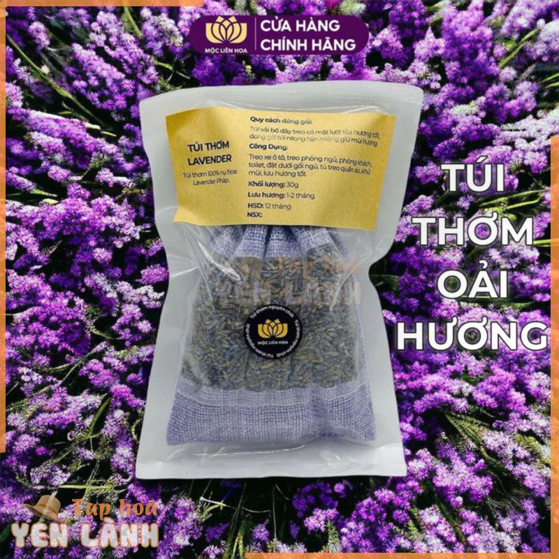 Túi Thơm Hoa Lavender(Oải hương) Treo Xe Mộc Liên Hoa – Khử mùi ô tô, phòng khách phòng ngủ toilet treo tủ quần áo