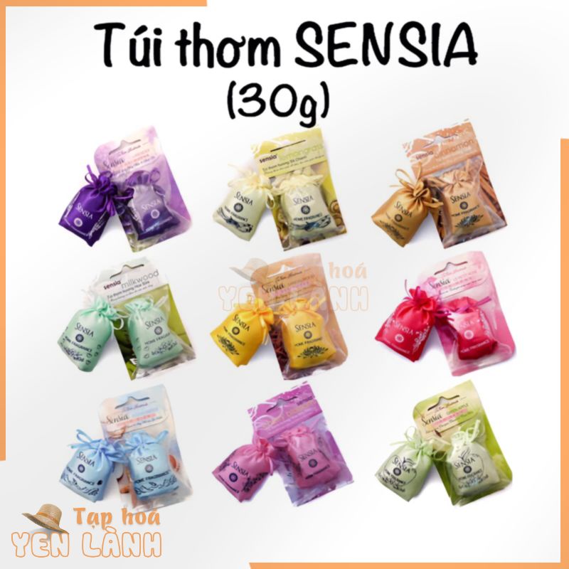 Túi thơm SENSIA đầy đủ mùi thơm, Hương Gió Biển, Lavender, Gỗ Đàn Hương