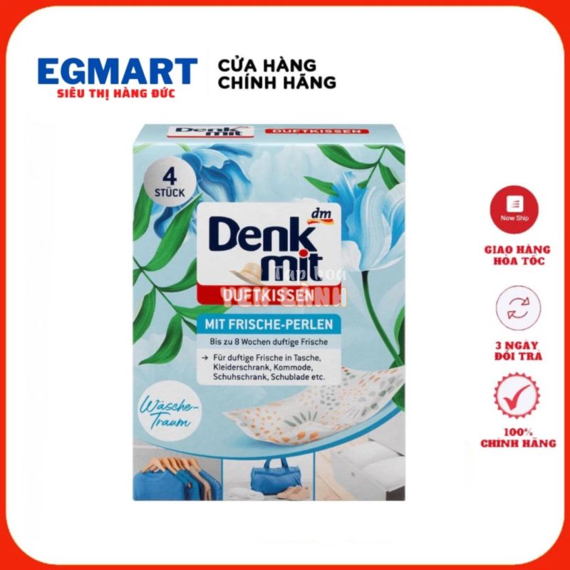 [Nhập SIEUTHIEG giảm 10% đơn từ 99K] Túi thơm để tủ quần áo Denkmit 4 túi – EGMART