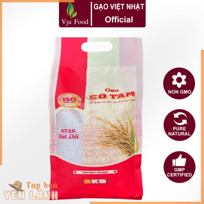 Gạo ST25 Xát dối từ cánh đồng ruộng rươi, hữu cơ – Túi 2kg