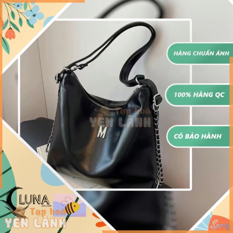 Túi tote nữ chữ M size to đựng khổ A4 đeo vai balo đi học đi làm chống thấm nước LUNA STORE BAG