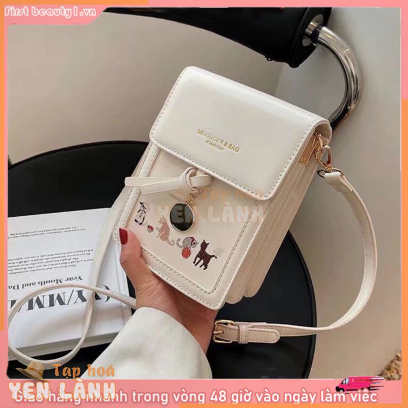 Túi Đeo Ngang Nữ 2 Ngăn Retro Túi Thời Trang Nữ Túi Tote Mini Nhỏ Túi Đeo Chéo In Hình Động Vật Dễ Thương Thời Trang Túi Đeo Vai Đựng Điện Thoại Có Thể Chạm Màn Hình Cảm Ứng