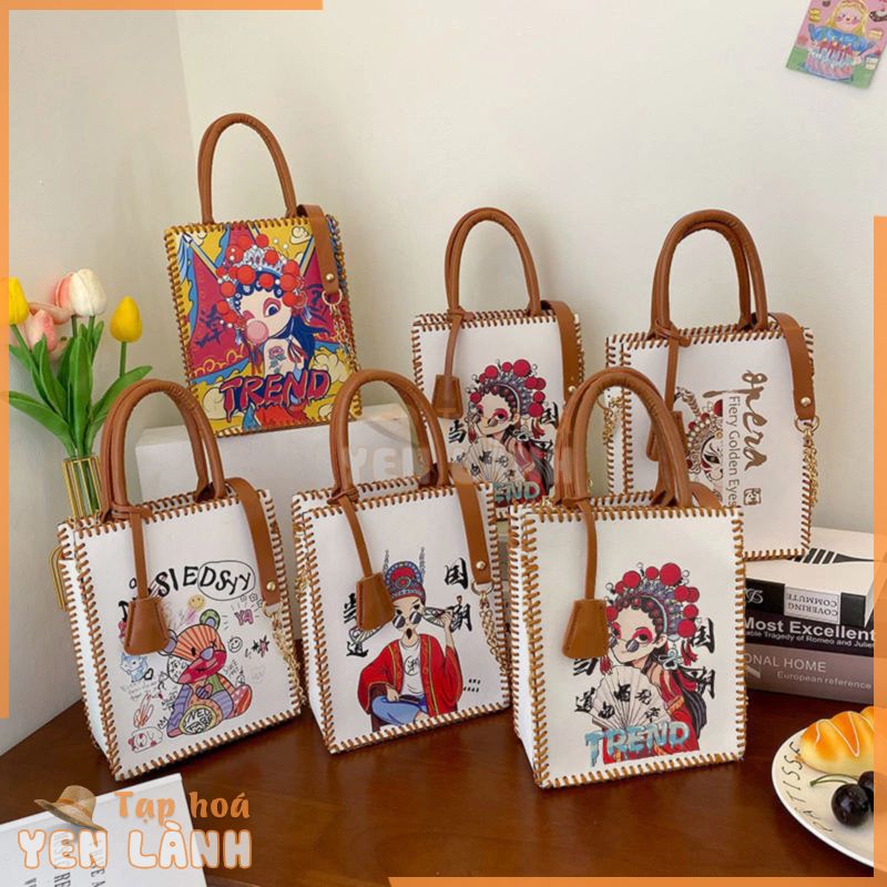 Tự Làm Handmade Túi Chất Liệu Túi Tự Chế Quốc Gia Hợp Thời Trang Facebook Tote Túi May Tay Influencer Đan Túi Quà Tặng Cho Bạn Gái OU24413