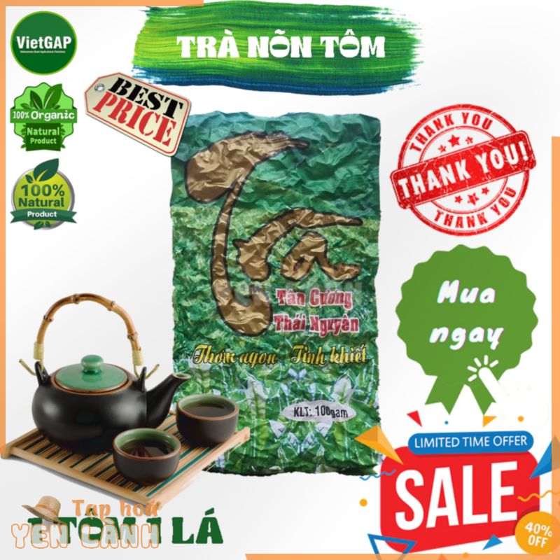 Trà nõn tôm 500g, trà Tân Cương TN, trà lá, trà sạch, trà thủ công, nông sản sạch, chè Thái Nguyên