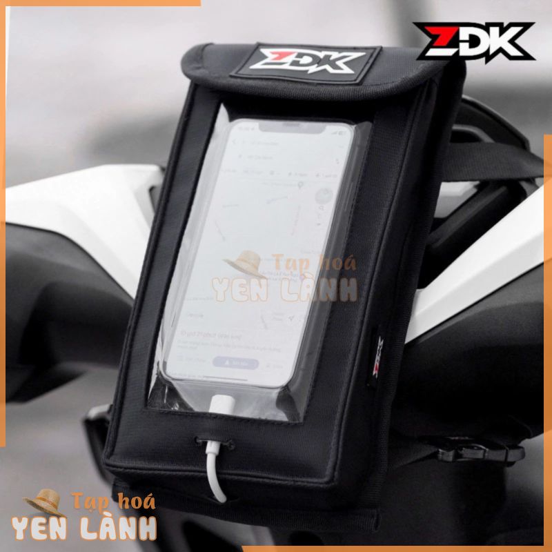 Túi ZDK mini, Túi Treo Đầu Xe Máy Dùng Được Cảm Ứng, Xem Bản Đồ, Có Lỗ Sạc, Đựng Đồ, Đi Phượt, Chạy Grab, Ship Hàng