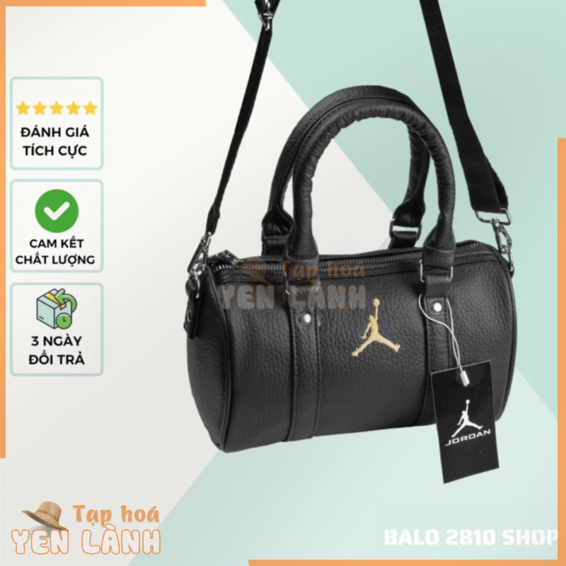 Túi trống mini JORDAN AIR size 23x15x12 cm chất liệu da si xịn chống thấm nước logo thêu 3D form đẹp dây đeo chắc chắn