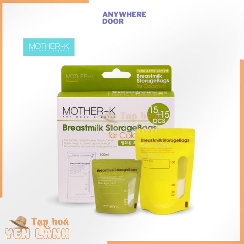 Túi trữ sữa non Mother-K Hàn Quốc (combo 50ml -15 túi và 100ml -15 túi)