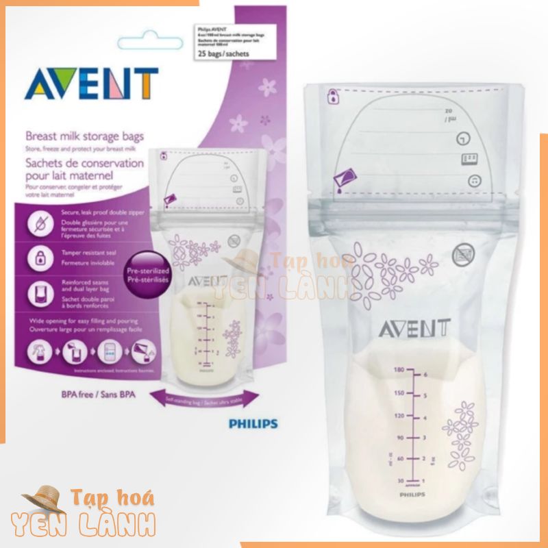 Bộ 25 túi trữ sữa Avent SCF603/25 (Mỗi túi 180ml)