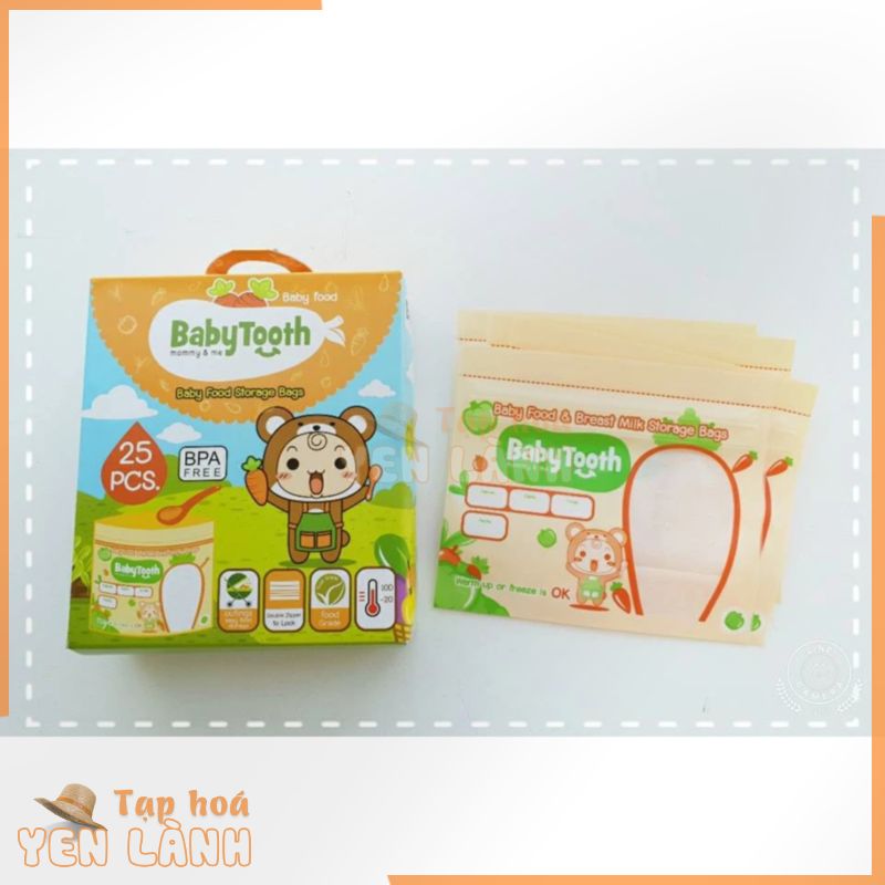 Túi Trữ Thức Ăn Babytooth Hộp 25 túi