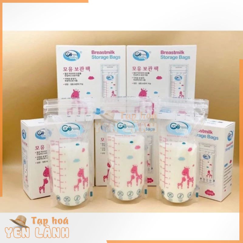 Hộp 50 Túi Trữ Sữa GB BABY Hàn Quốc 250ml