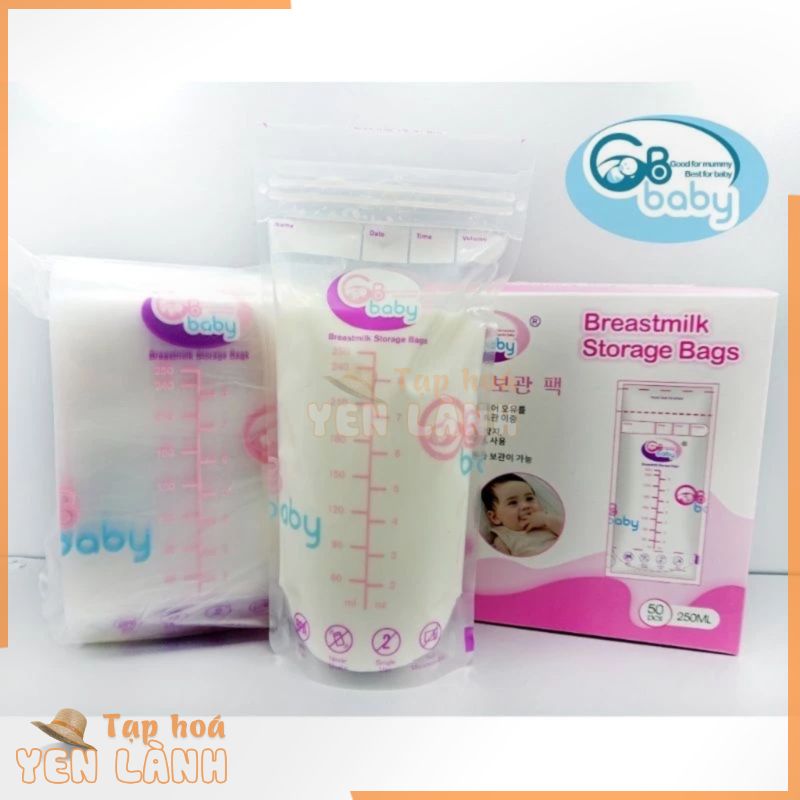 Hộp 30 túi trữ sữa GB baby loại 100ml, tặng bút ghi thông tin