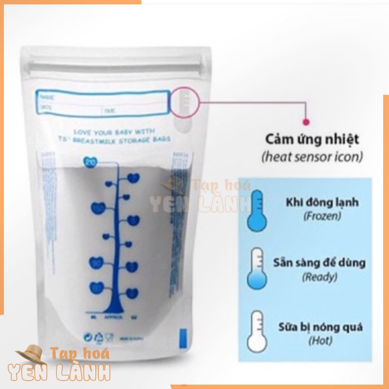 Túi trữ sữa Unimom loại 30 pcs cảm ứng nhiệt chính hãng