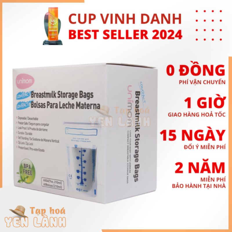 Túi trữ sữa cao cấp Unimom Compact hộp 30 túi / 60 túi / 20 túi / 10 túi