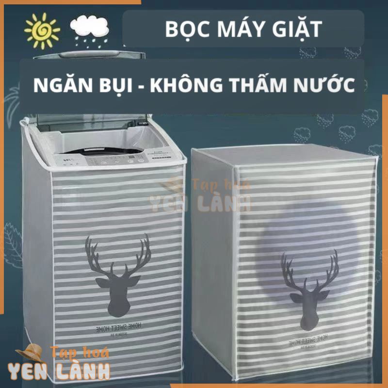 Bọc máy giặt cửa ngang cửa trên, túi che phủ máy giặt 7,8,9,10kg, áo trùm chống bụi chống nước hàng đẹp 88192