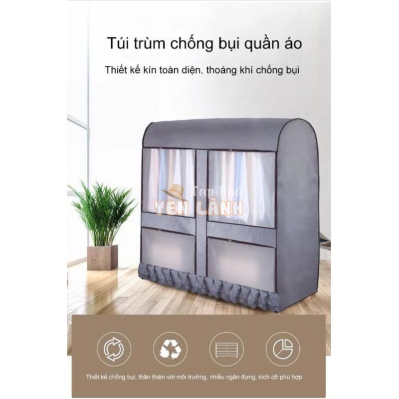 Túi trùm chống bụi quần áo có dây kéo cỡ lớn 157x146x50cm – The Royal’s Furniture