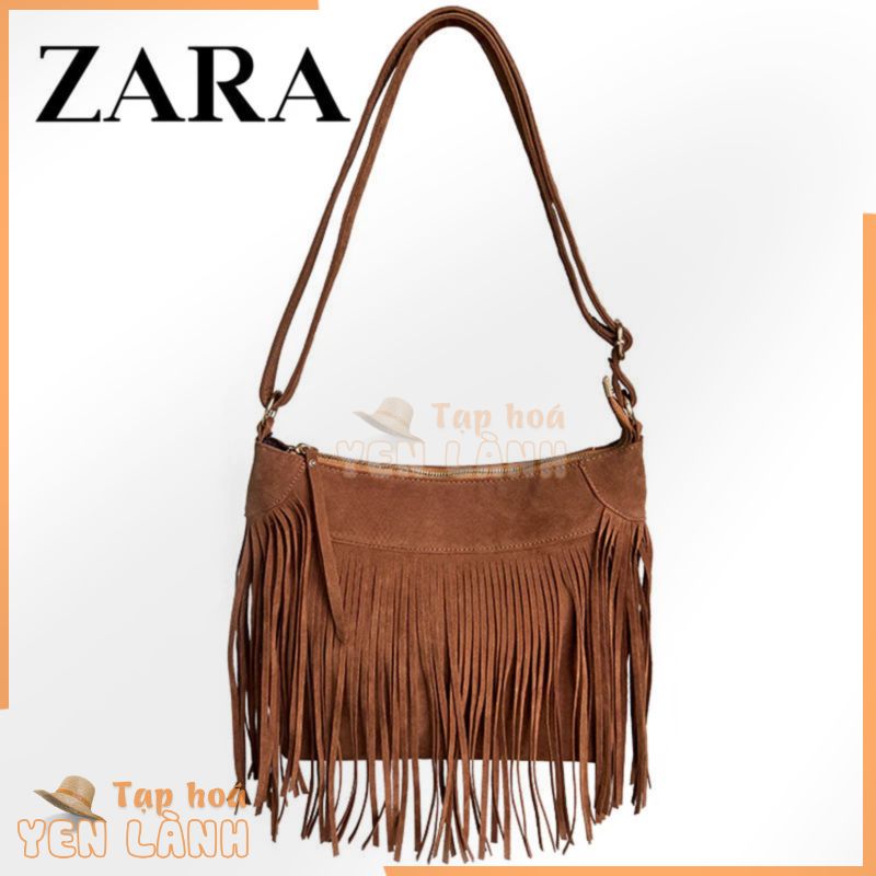 Zara Bohemian Tua Rua Túi Phong Cách Mới Giả Da Lộn Retro Yên Túi Thời Trang Hot Girl Túi Một Vai