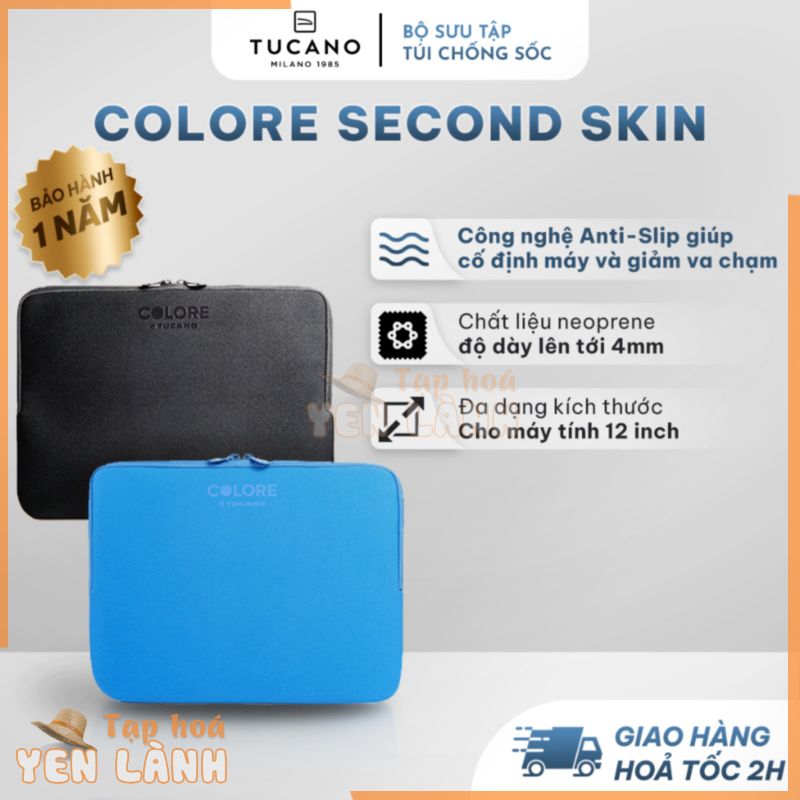 Túi Kháng Sốc Macbook 13 Pro Cao Cấp TUCANO COLORE SECOND SKIN – Thiết Kế Trẻ Trung, Kháng Sốc Cực Tốt