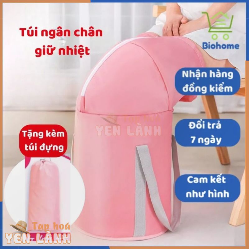 Túi Ngâm gấp gọn giữ nhiệt, túi xông chân ủ ấm trên đầu gối – biohome mart