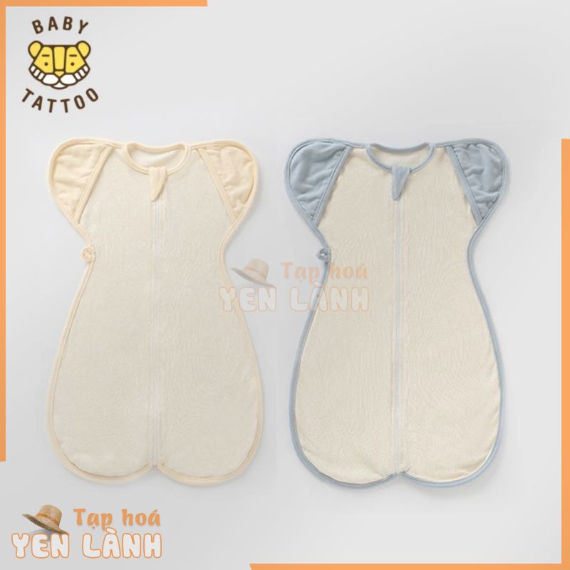 BABY TATTOO Túi Ngủ, Ủ Kén Vải Cotton Hữu Cơ Dạng Quấn Cho Bé Sơ Sinh Từ 3-9 Tháng TuổI