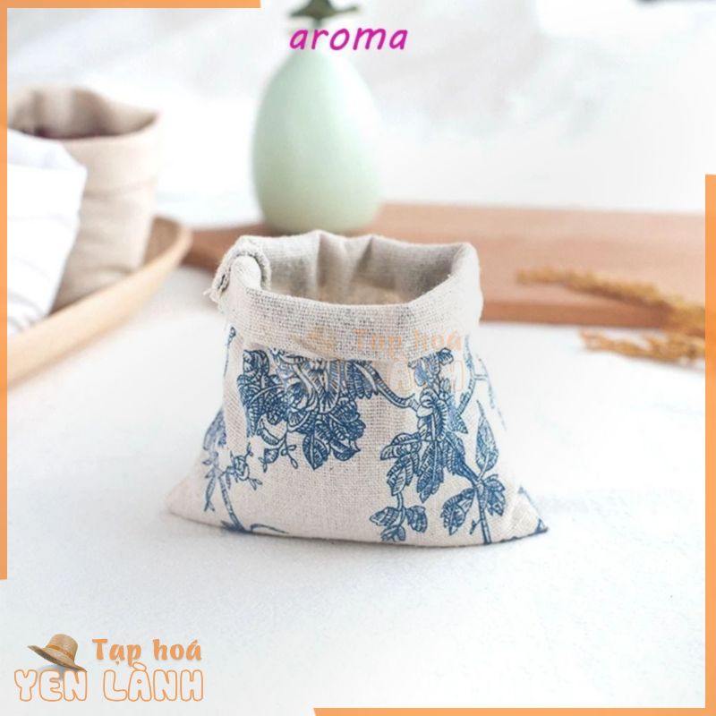 Túi đay vải AROMA, Túi vải lanh Cotton cầm tay nhỏ, Đạo cụ chụp ảnh Túi đựng gạo đơn giản tự nhiên Hạt cà phê