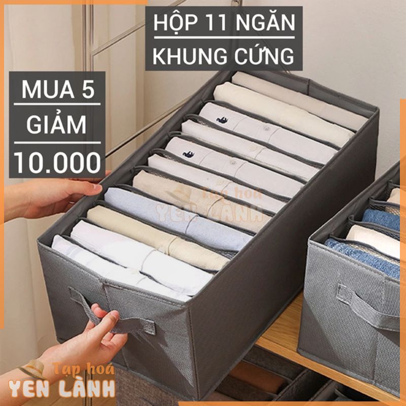 Hộp vải đựng quần áo chia ngăn Khung Cứng Living C, túi đựng quần áo chia ngăn gọn gàng