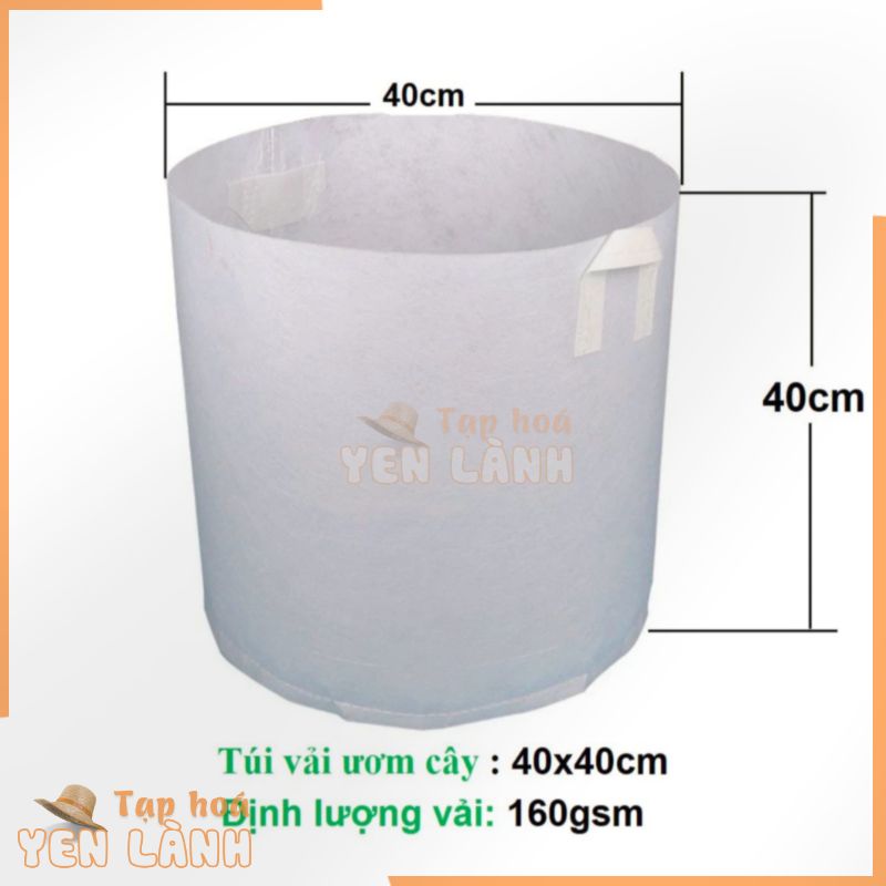 [Combo 100 Túi Thanh Lý] Túi Vải Trồng Cây 40x40cm, Túi Vải trồng Hoa Hồng, trồng Lựu Ấn Độ siêu rẻ, siêu bền