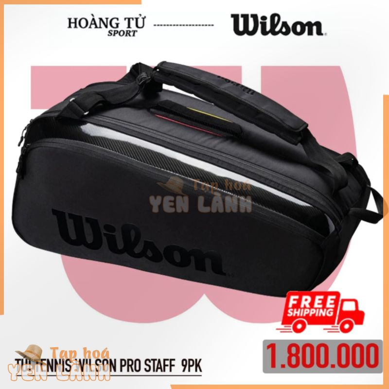 Túi Đựng Vợt Tennis Thể Thao Wilson 9 PK Chính Hãng