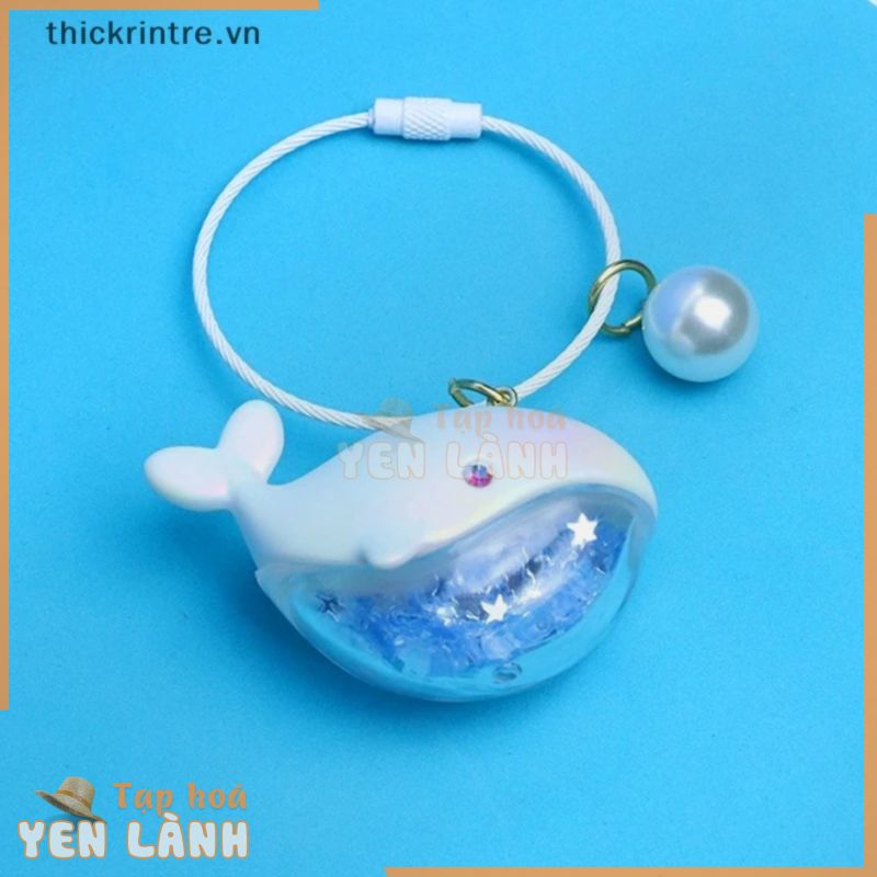 Th Cá Voi Xanh Nhỏ Bằng Nhựa resin Dễ Thương Treo Chìa Khóa Trang Trí Túi Xách / Điện Thoại Di Động / Ví Đi Học vn