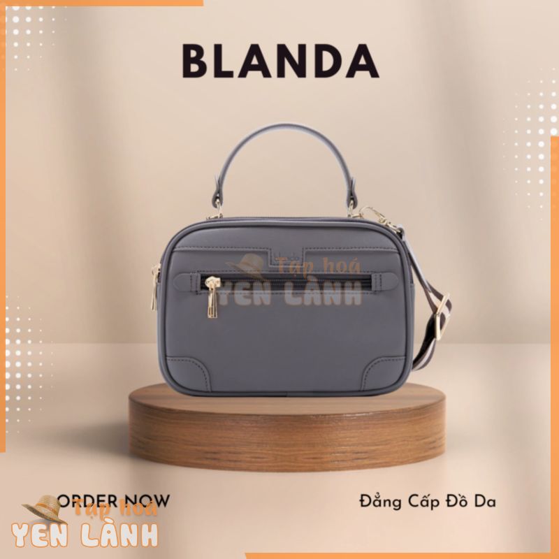 Túi xách đeo chéo unisex hình hộp Blanda chất liệu da tổng hợp Mini Bella 9TNPU27