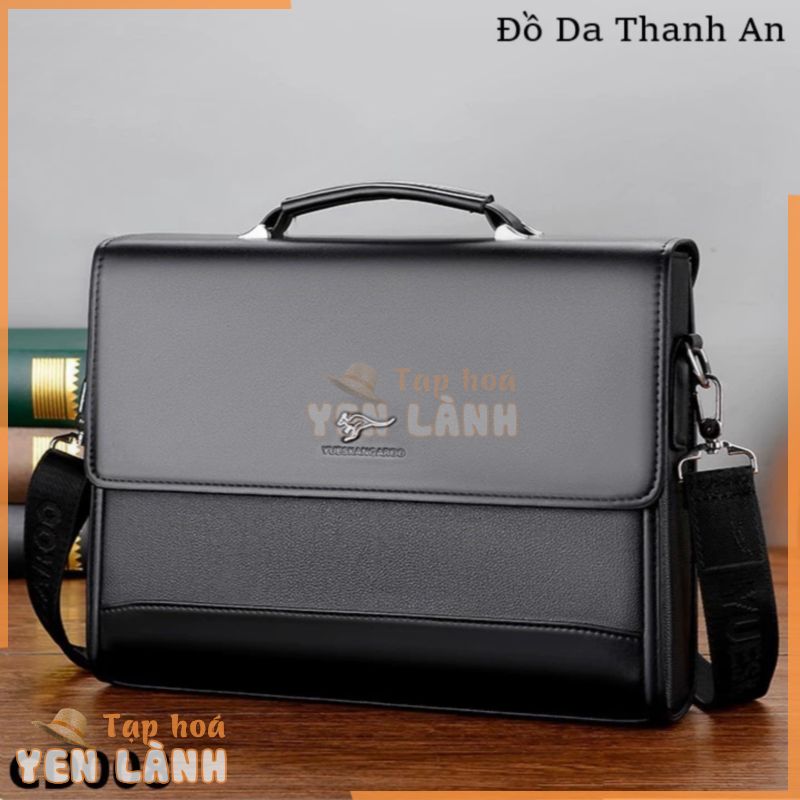 CD008 CẶP DA NAM, TÚI XÁCH CÔNG SỞ HÀNG CHÍNH HÃNG YUESKANGAROO SANG TRỌNG, ĐẲNG CẤP DOANH NHÂN, SIZE 33 NHỎ GỌN.