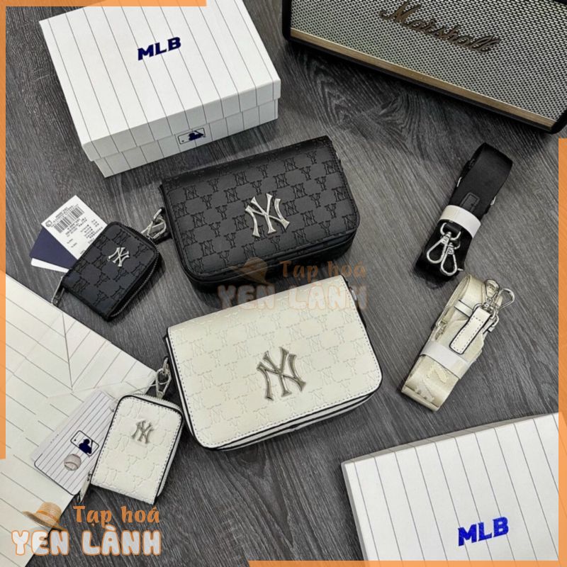 Túi xách nữ túi ML.B N.Y đeo chéo dập chìm dây bản to fullbox size 19 – Lucky9store