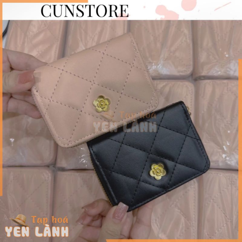 Ví Nữ Mini Nhiều Ngăn Tag Hoa Trà Tiện Lợi Đựng Thẻ Đựng Tiền – Túi Xách Nữ Cunstore CUN341