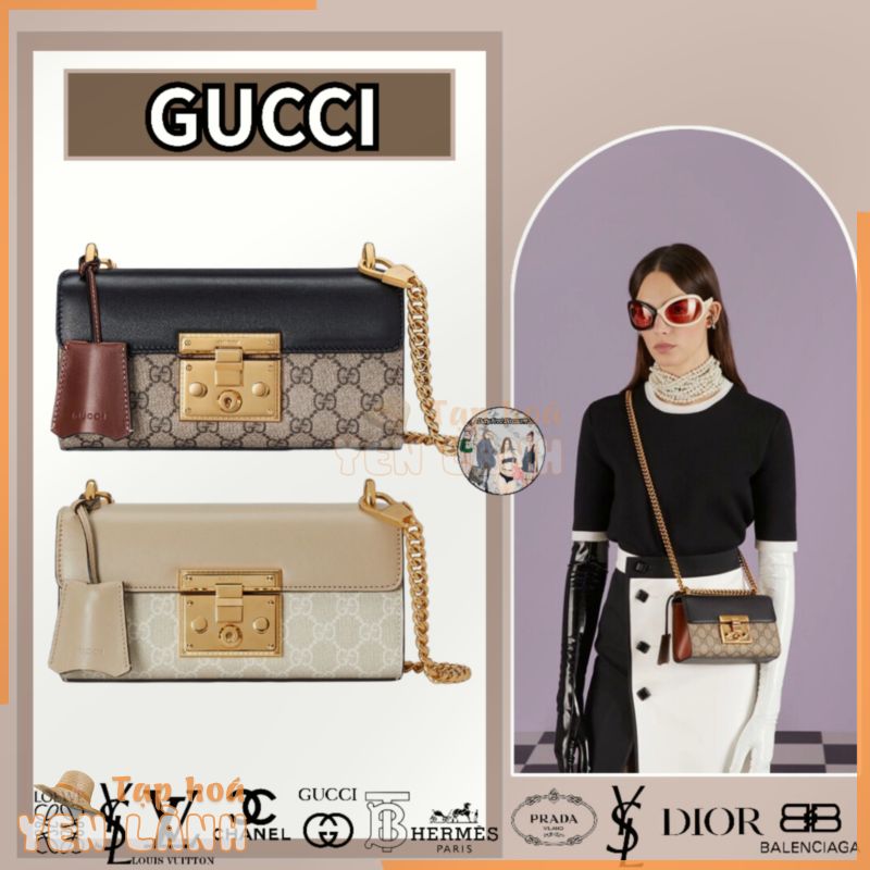 Túi đeo vai mini dòng Gucci/Padlock/túi xách/kiểu dáng mới nhất/đại lý mua hàng chính hãng