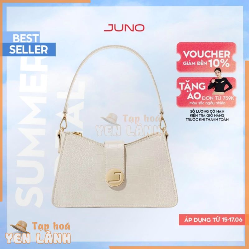 [Mã FAHOLIDAY giảm đến 50k đơn từ 99k] Túi Xách Nhỏ JUNO Buckled Trapeze TXN397