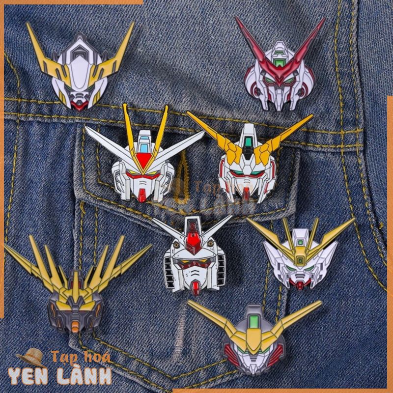 Huy Hiệu Cài Áo Hình Gundam 8 Kiểu Tráng Men Hoạt Hình Trang Trí Ba Lô / Túi Xách / Quà Tặng Bạn