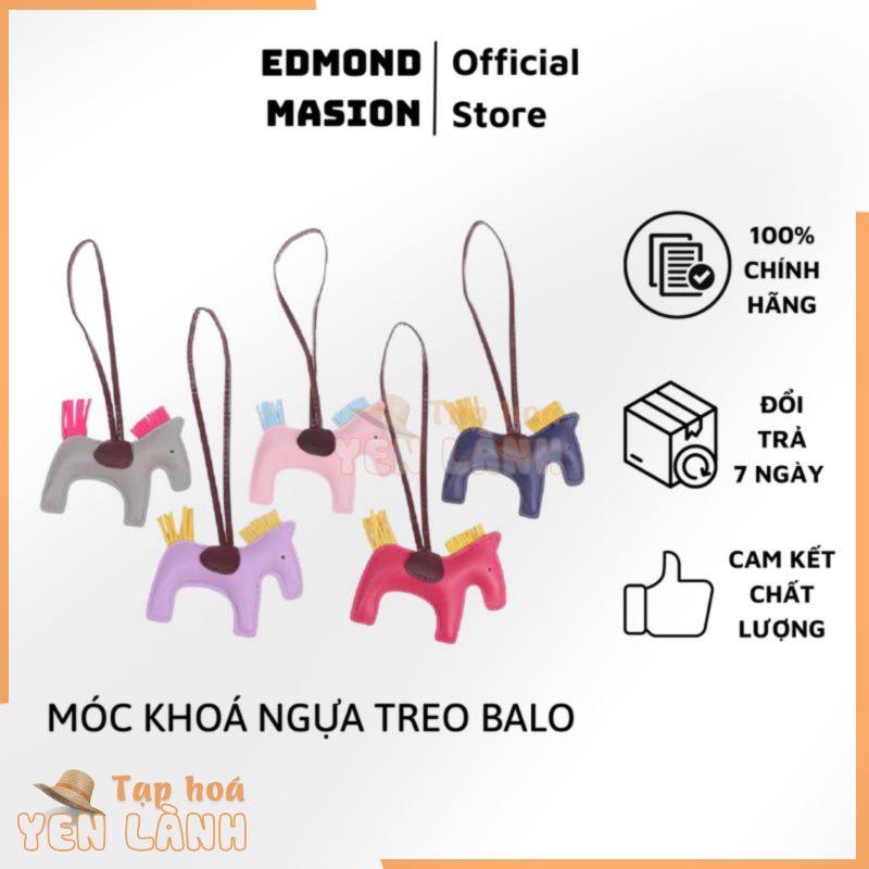 Móc khoá ngựa EDMOND MASION MONOGRAM treo balo charm ngựa phụ kiện gắn trang trí balo túi xách