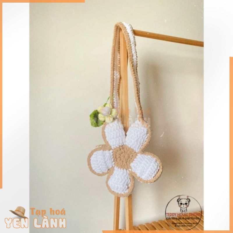 Túi xách đeo vai, đeo chéo Len Hoa Cúc Handmade- Flower Blooming Bag [Quận Gấu – Gấu bông giá rẻ quận Thủ Đức]