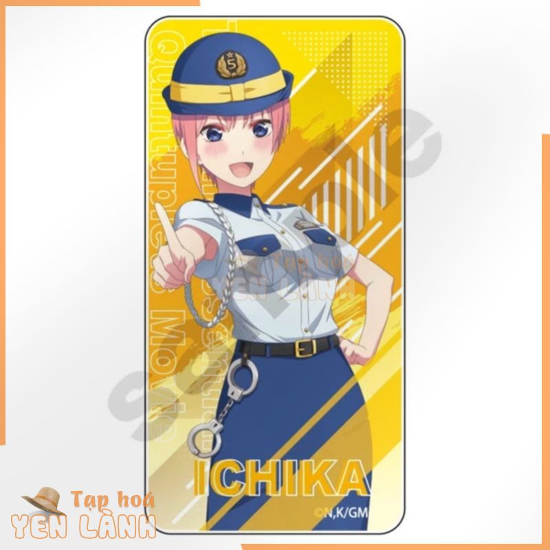 Móc khóa The Quintessential Quintuplets Police style Phụ kiện trang trí túi xách Balo