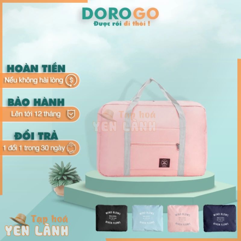 Túi du lịch gấp gọn DOROGO xách tay đựng hành lý đa năng nhiều màu nam nữ size lớn