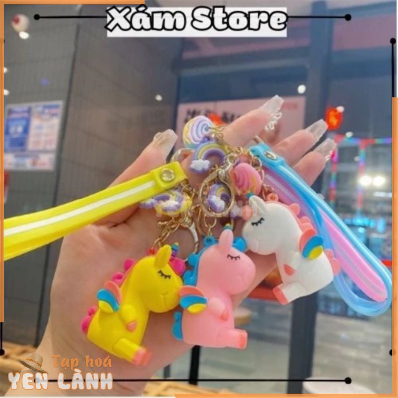 Móc khóa kỳ lân unicorn cao cấp đẹp cute hình thú dễ thương phụ kiện túi xách MK1 – Ladykiller