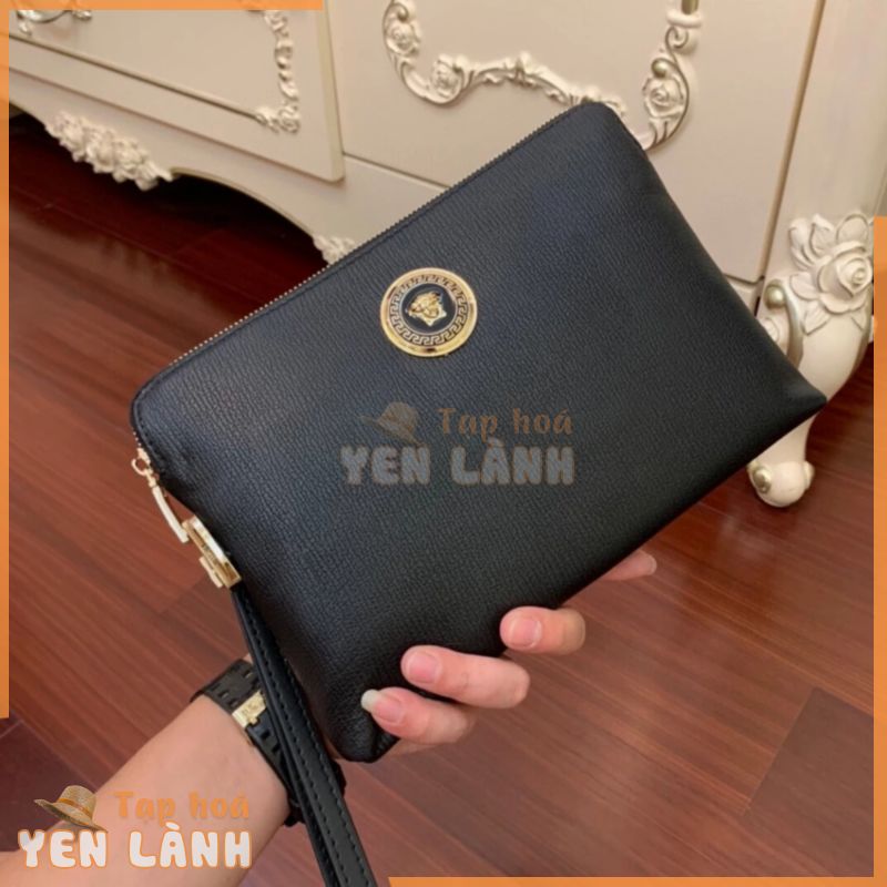 Túi xách nam sức chứa lớn Versace, Túi xách nam da thật chất lượng cao Túi đeo nách da bò nhập khẩu