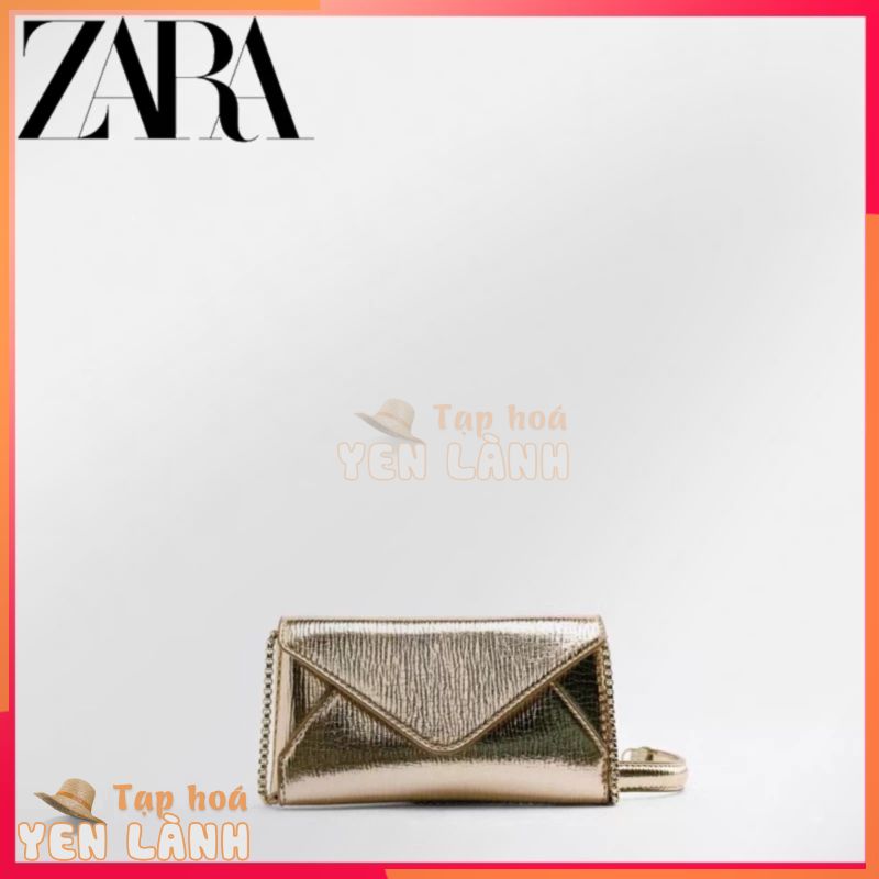 Zara sản phẩm mới túi xách nữ dây chuyền mini màu vàng túi đeo vai