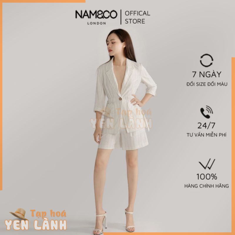 Quần short cạp cao nữ Namandco đẹp, có túi trẻ trung năng động size S, M, L, XL màu trắng, xanh, tím nhạt NT0139