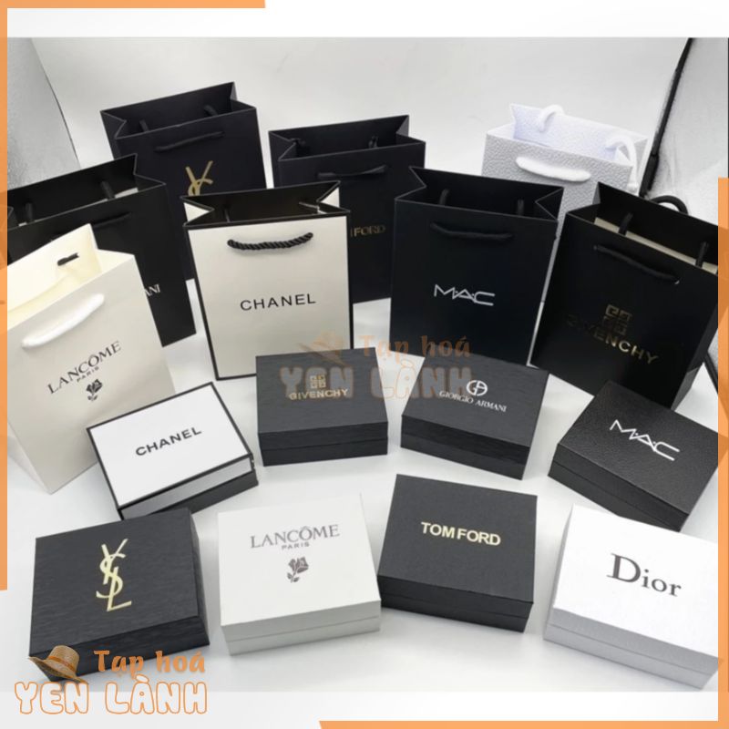 Hộp Quà , Túi Chính Hãng MAC, Dior, YSL, Chanel kèm thiệp làm quà tặng