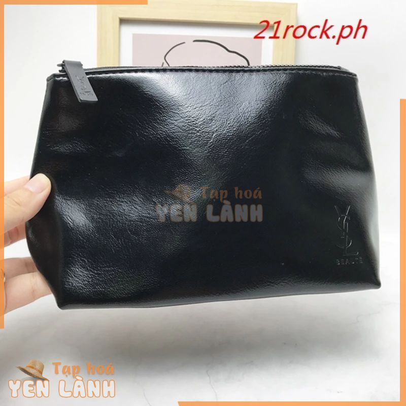 Túi Đựng Mỹ Phẩm Ysl Màu Đen Dung Tích Lớn Di Động Ly Hợp Màu Trơn Cảm Giác Cao Cấp Có Thể Sửa Đổi Lưu Trữ Túi Vệ Sinh Mới