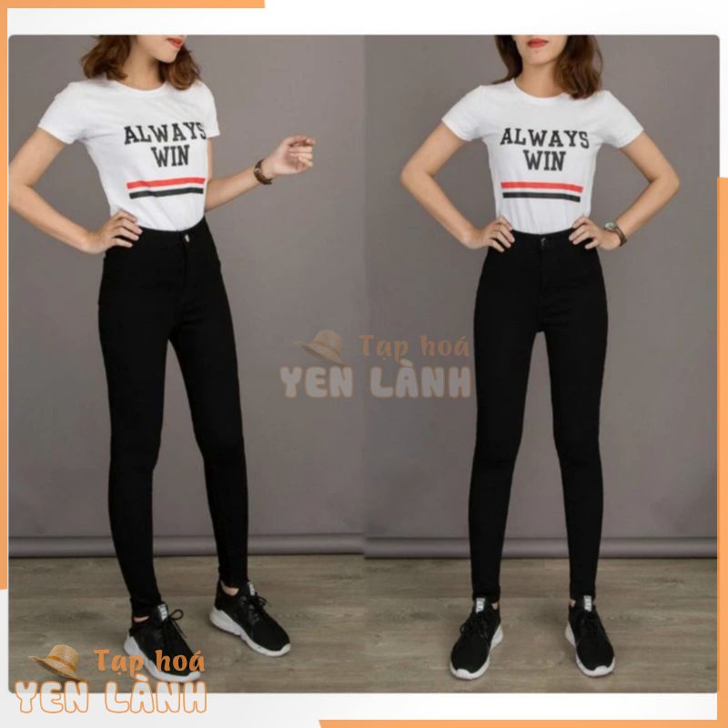 [Hàng xuất khẩu] Ảnh thật Quần jean skinny đen lưng cao không túi trước chính hãng [ZARA]